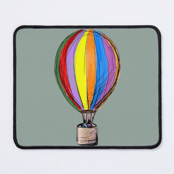 Item preview, Hot Air Balloon hand drawing, Fan art drawing spring collection designed and sold by artoriginal.