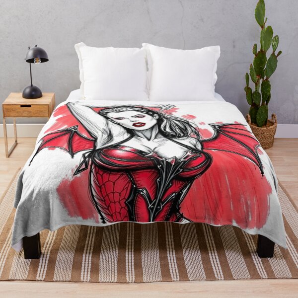 Item preview, Hot pretty Vampire demon fantasy punk horror Girl illustration designed and sold by Vintage Designs +.