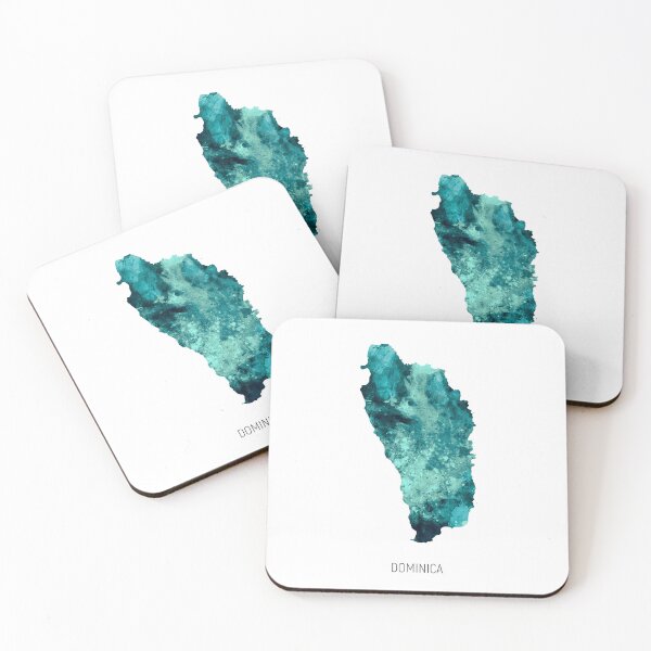 Item preview, Dominica Watercolor Map designed and sold by ArtPrints.