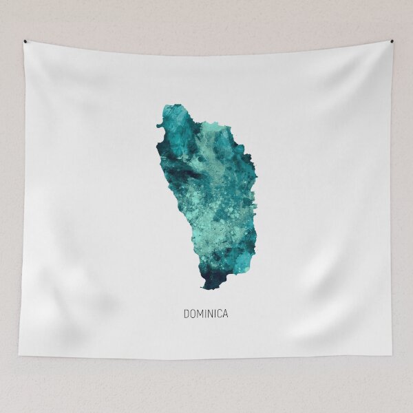 Item preview, Dominica Watercolor Map designed and sold by ArtPrints.