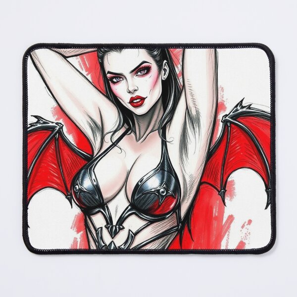 Item preview, Hot pretty Vampire demon fantasy punk horror Girl illustration designed and sold by Vintage Designs +.