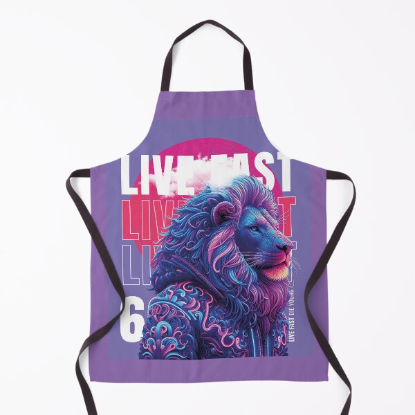 Item preview, Live Fast Lion – Bold & Fierce Typography Design designed and sold by BasmaAtef.