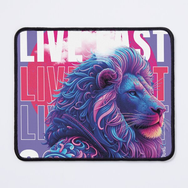 Item preview, Live Fast Lion – Bold & Fierce Typography Design designed and sold by BasmaAtef.