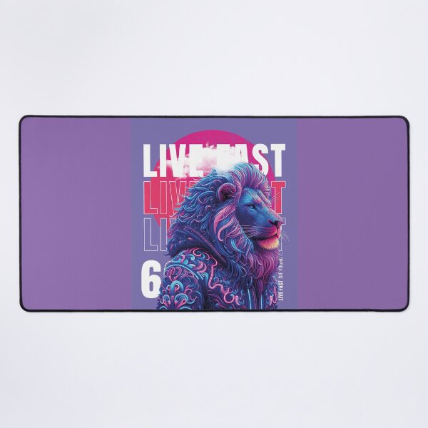 Item preview, Live Fast Lion – Bold & Fierce Typography Design designed and sold by BasmaAtef.