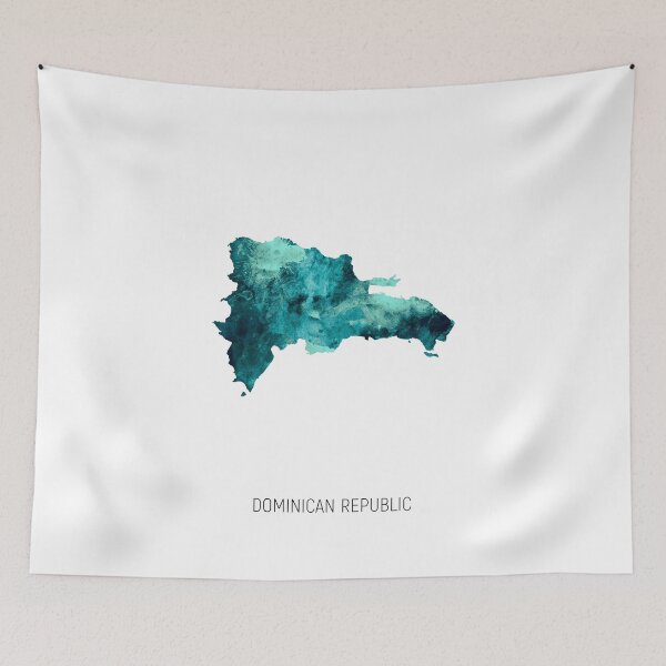 Item preview, Dominican Republic Watercolor Map designed and sold by ArtPrints.