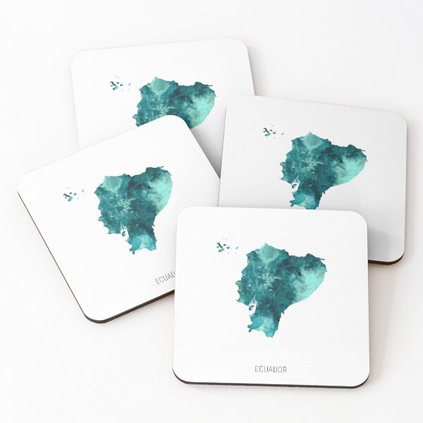 Item preview, Ecuador Watercolor Map designed and sold by ArtPrints.