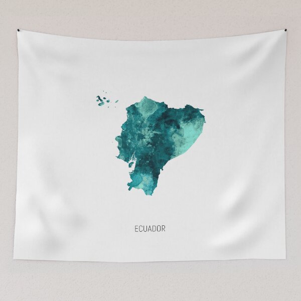 Item preview, Ecuador Watercolor Map designed and sold by ArtPrints.