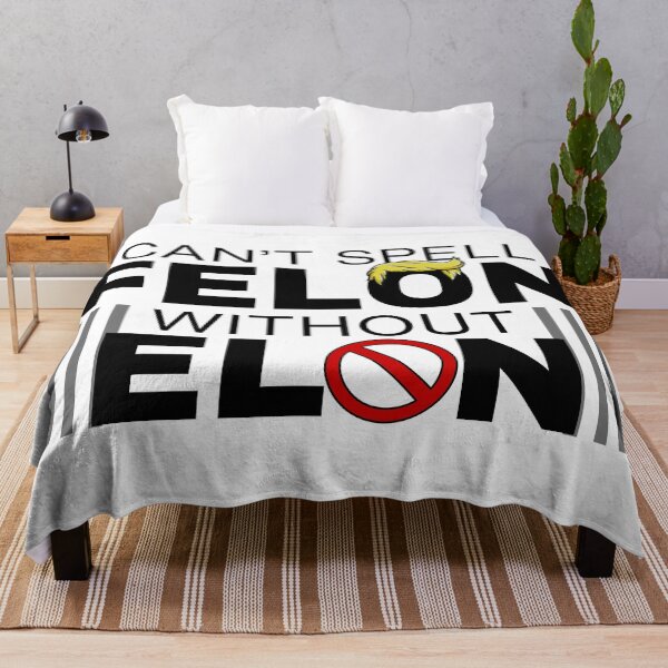Item preview, Can't Spell Felon Without Elon Anti-Trump Anti-Elon Political Protest designed and sold by Jenaxbelle.