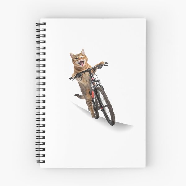 Item preview, "Cat Riding a Bicycle" Men's T-Shirt – Fun Kitten Wheelie Graphic & Eco-Friendly Fashion designed and sold by Colorful-Garden.