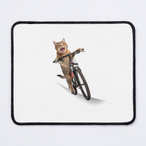 Item preview, "Cat Riding a Bicycle" Men's T-Shirt – Fun Kitten Wheelie Graphic & Eco-Friendly Fashion designed and sold by Colorful-Garden.