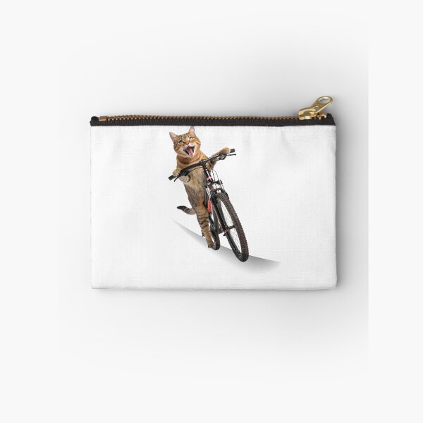 Item preview, "Cat Riding a Bicycle" Men's T-Shirt – Fun Kitten Wheelie Graphic & Eco-Friendly Fashion designed and sold by Colorful-Garden.