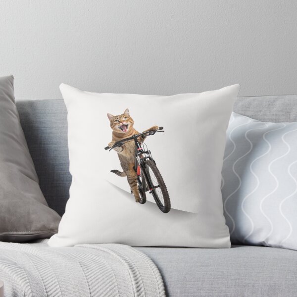 Item preview, "Cat Riding a Bicycle" Men's T-Shirt – Fun Kitten Wheelie Graphic & Eco-Friendly Fashion designed and sold by Colorful-Garden.