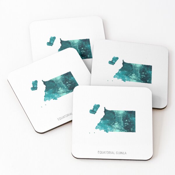 Item preview, Equatorial Guinea Watercolor Map designed and sold by ArtPrints.