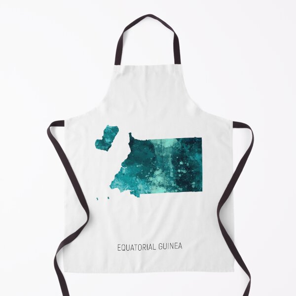 Item preview, Equatorial Guinea Watercolor Map designed and sold by ArtPrints.