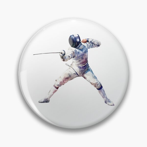 Item preview, Fencing Athlete in Action – Watercolor Sports Art Gifts designed and sold by Maniutek.