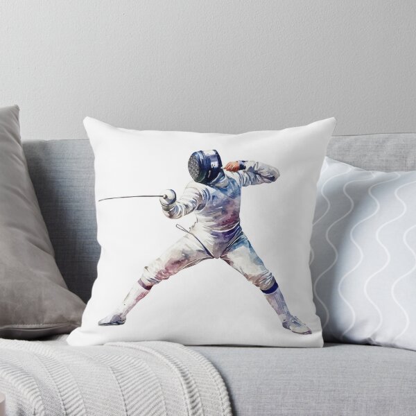 Item preview, Fencing Athlete in Action – Watercolor Sports Art Gifts designed and sold by Maniutek.