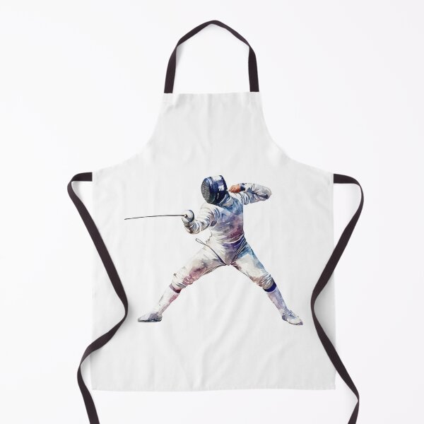 Item preview, Fencing Athlete in Action – Watercolor Sports Art Gifts designed and sold by Maniutek.