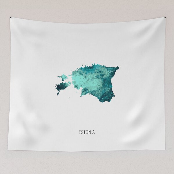 Item preview, Estonia Watercolor Map designed and sold by ArtPrints.