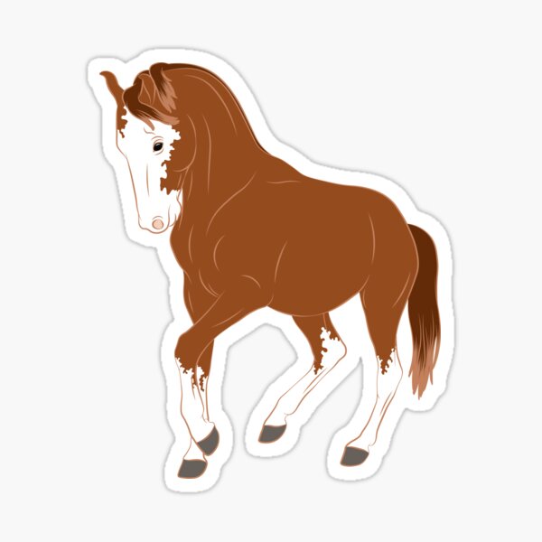 Aperçu de l'œuvre Cheval Marwari, cheval alezan, cheval aux oreilles recourbées, races de chevaux d'Inde créée et vendue par WebEquitation®.