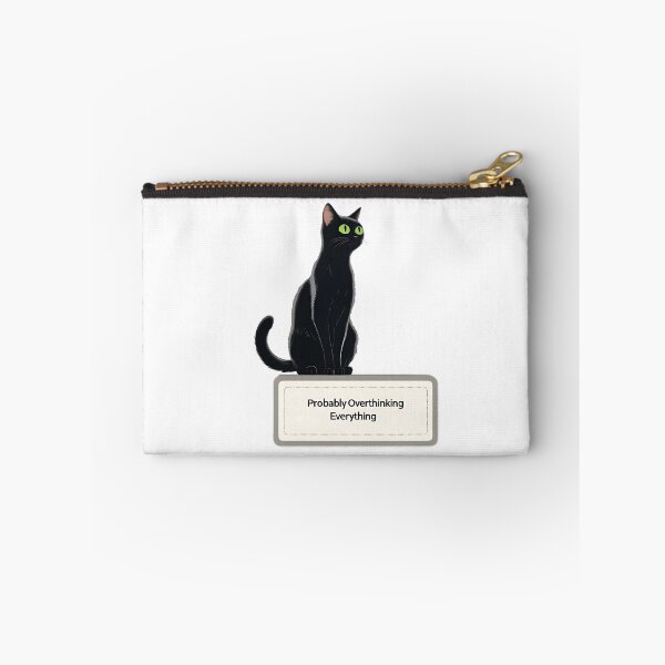 Item preview, Overthinking Cat Black Cat Overthinking Probably Overthinking Cat Anxious Cat designed and sold by Furry Paw  Prints.