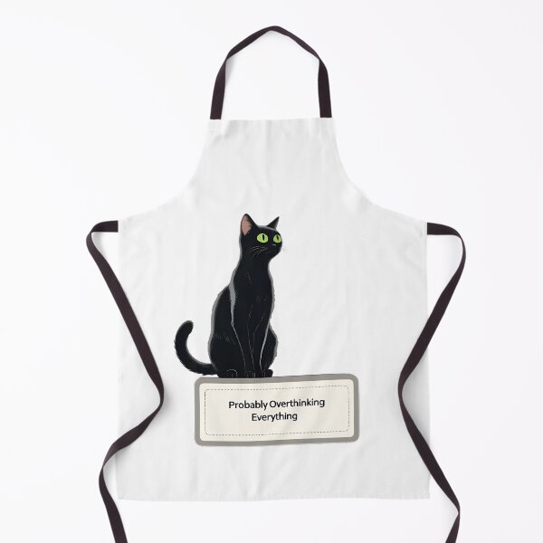 Artikelvorschau, Überdenkende Katze Schwarze Katze Überdenkende wahrscheinlich überdenkende Katze Ängstliche Katze entworfen und verkauft von Furry Paw  Prints.