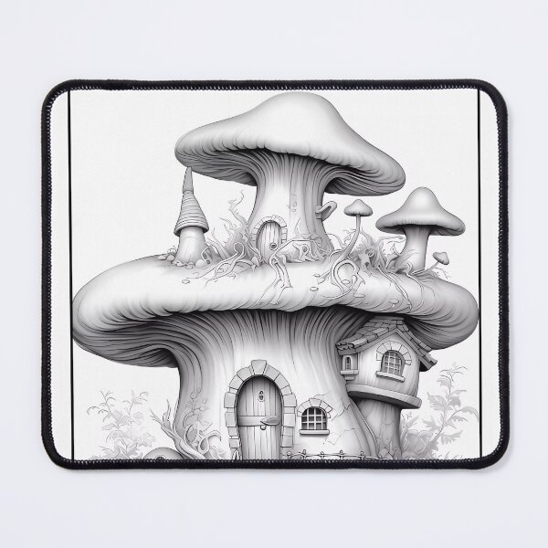 Item preview, Magical Mushroom House #6 Coloring Page Pattern  designed and sold by DavidColoring.