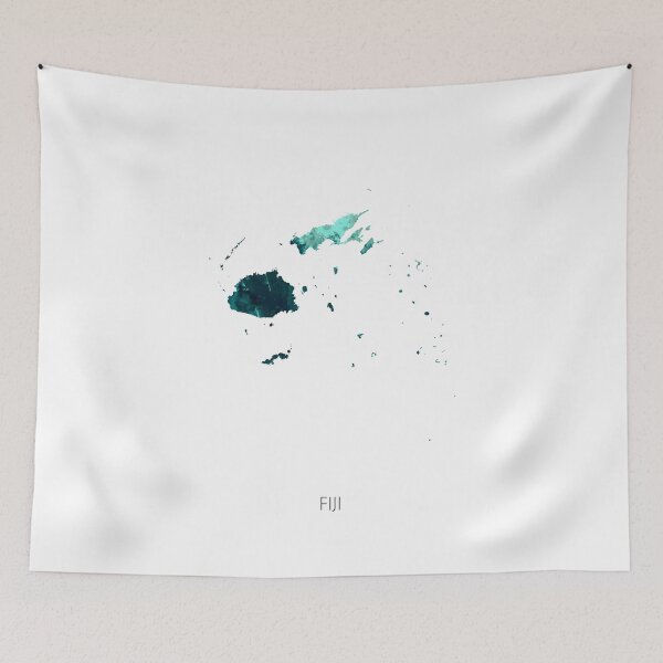 Item preview, Fiji Watercolor Map designed and sold by ArtPrints.