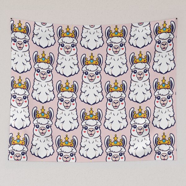 Item preview, Royal Llama – Cute Crowned Alpaca designed and sold by CrownedCanvas.