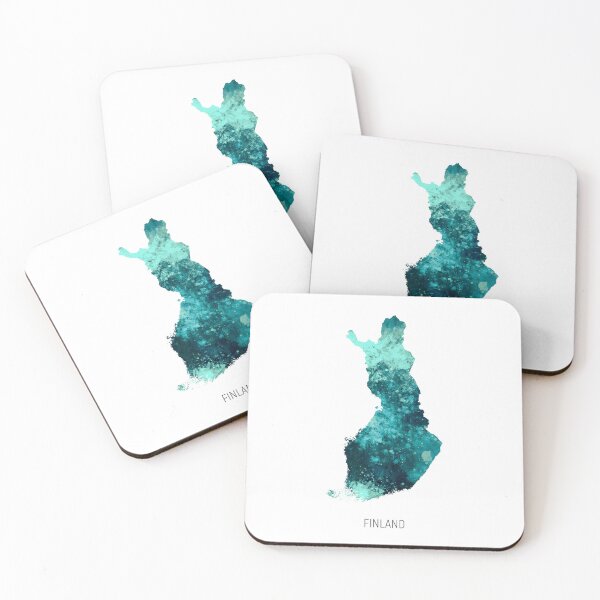 Item preview, Finland Watercolor Map designed and sold by ArtPrints.