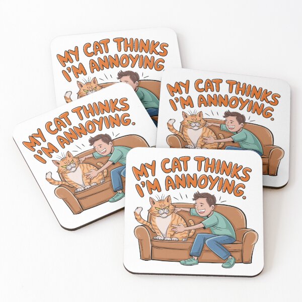 Item preview, My Cat Thinks I’m Annoying – Funny Pet Owner Struggles designed and sold by luckytua789.