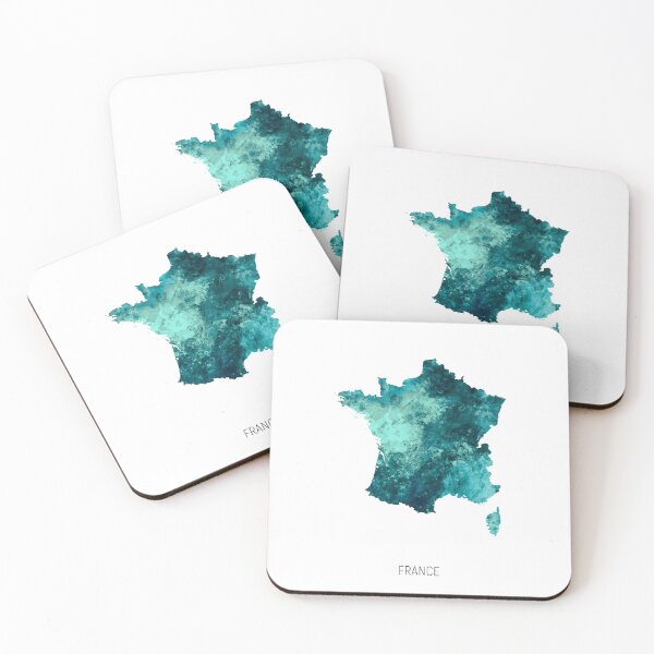 Item preview, France Watercolor Map designed and sold by ArtPrints.