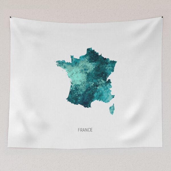 Item preview, France Watercolor Map designed and sold by ArtPrints.
