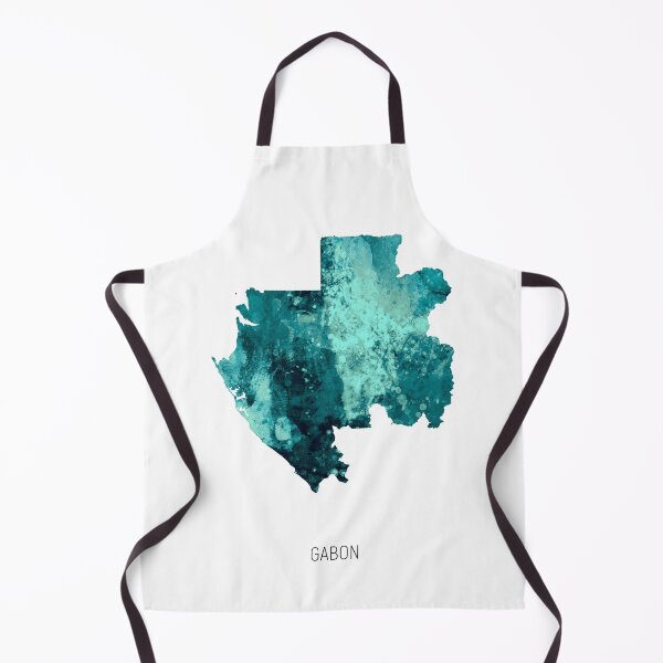 Item preview, Gabon Watercolor Map designed and sold by ArtPrints.