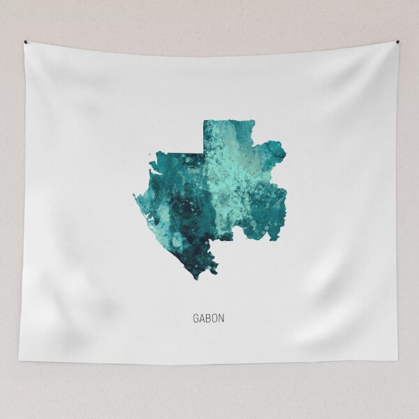 Item preview, Gabon Watercolor Map designed and sold by ArtPrints.