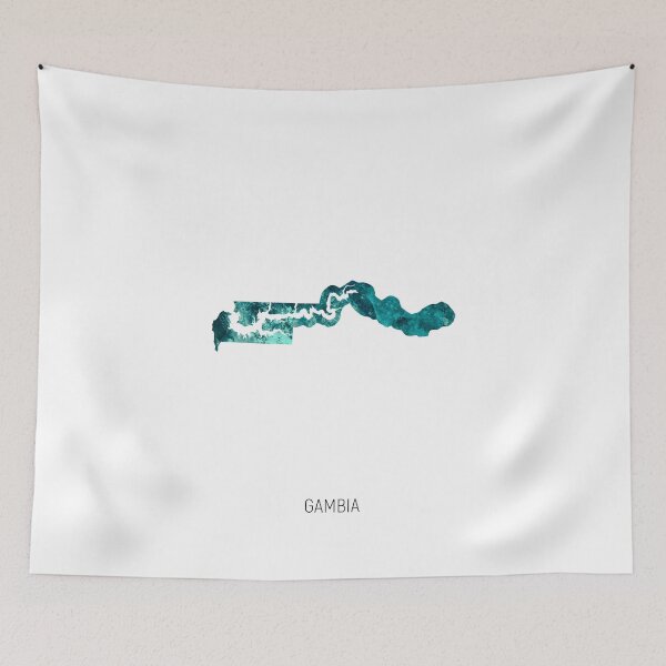 Item preview, Gambia Watercolor Map designed and sold by ArtPrints.