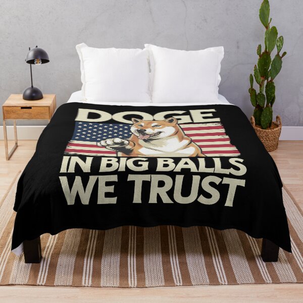 Item preview, Doge In Big Balls We Trust - This funny gift is perfect for meme lovers, cryptocurrency enthusiasts, Dogecoin fans, and those who enjoy bold, standout style. designed and sold by ZyziowskyArt.