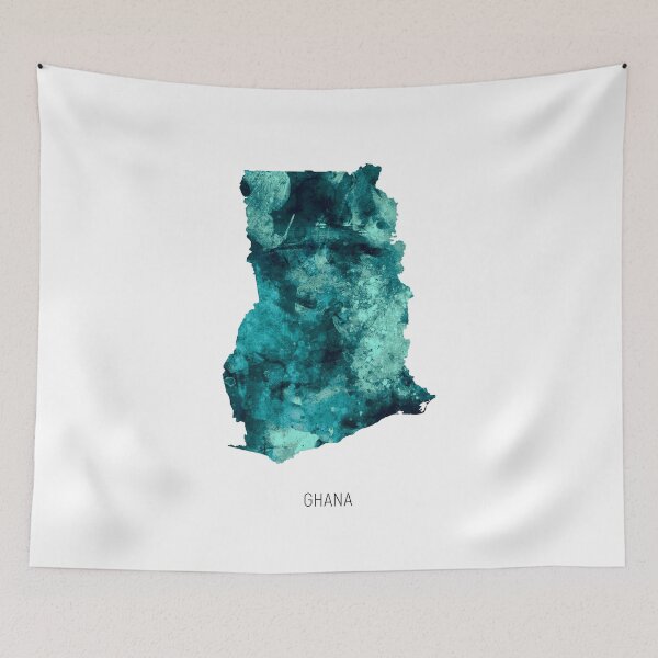Item preview, Ghana Watercolor Map designed and sold by ArtPrints.