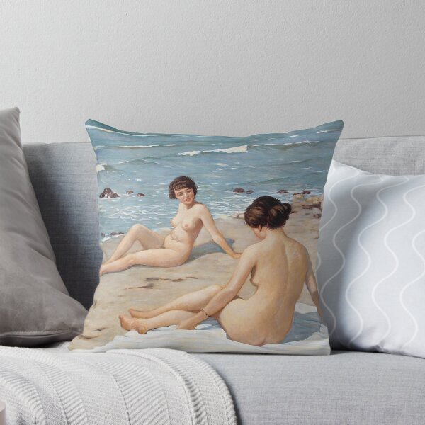 Item preview, Beach Scene with Bathing Women by Paul Fischer Fine Art designed and sold by InnerCitadel.