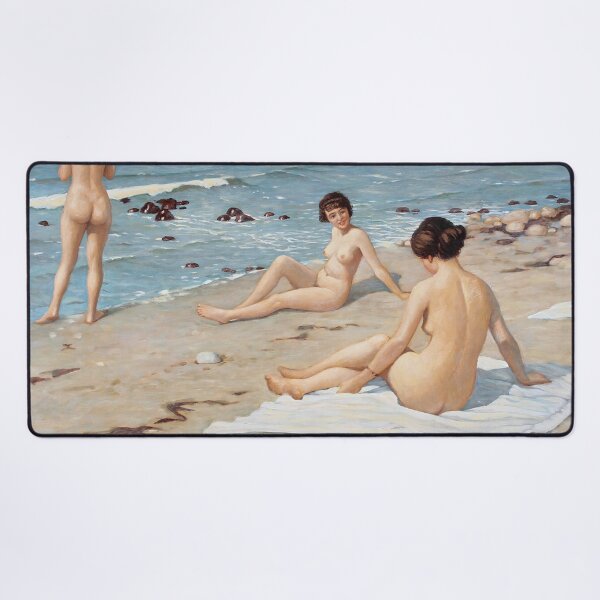 Item preview, Beach Scene with Bathing Women by Paul Fischer Fine Art designed and sold by InnerCitadel.