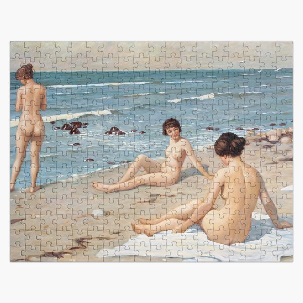 Artikel-Vorschau von Strandszene mit badenden Frauen von Paul Fischer Fine Art, designt und verkauft von InnerCitadel.