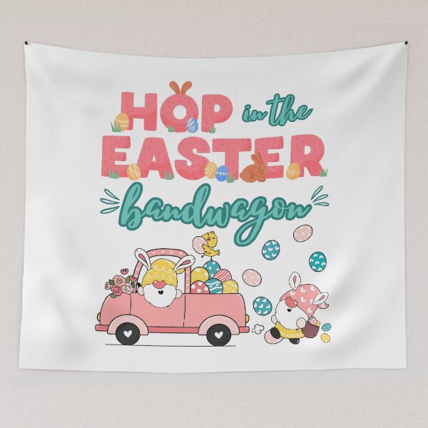 Item preview, Hop in the Easter Bandwagon Gnomes Easter Day 2024 designed and sold by Jenaxbelle.