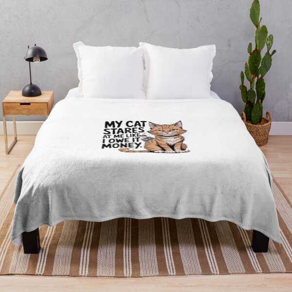 Item preview, My Cat Stares Like I Owe It Money – Funny Feline Attitude designed and sold by luckytua789.