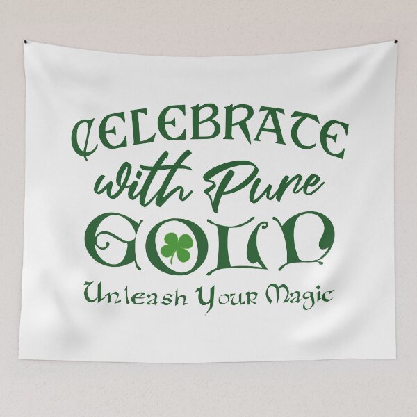 Item preview, Celebrate Unleash Your Magic With Green Gold Clover designed and sold by SplashTastic.