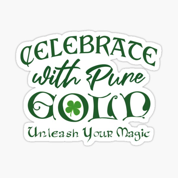 Item preview, Celebrate Unleash Your Magic With Green Gold Clover designed and sold by SplashTastic.