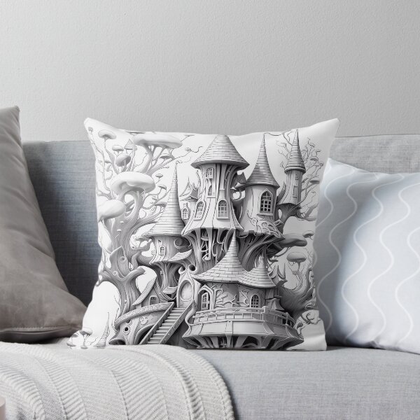 Item preview, Magical Fairy House #22 Coloring Page Pattern  designed and sold by DavidColoring.