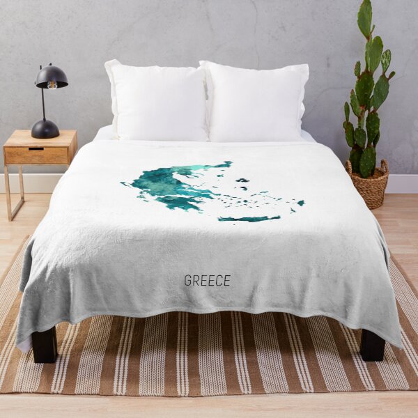 Item preview, Greece Watercolor Map designed and sold by ArtPrints.