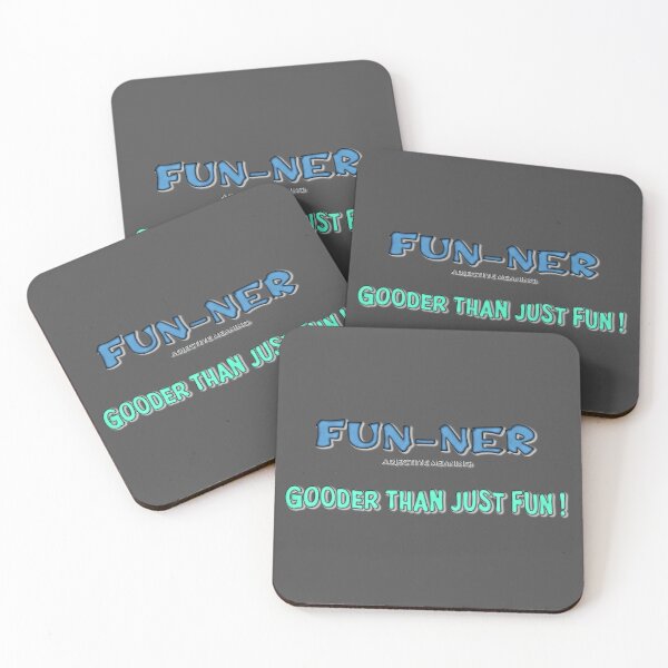 Item preview, FUN-NER = GOODER THAN JUST FUN (BLUE/GREEN) designed and sold by Pickle Wicked Designs.