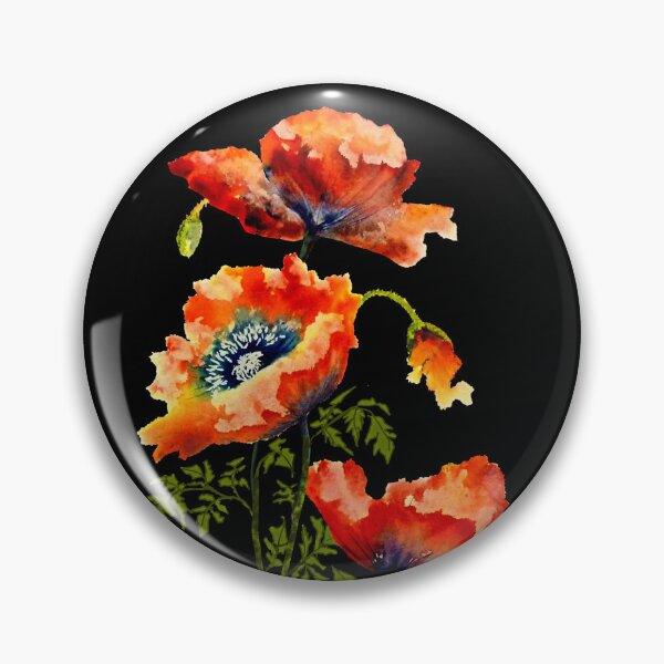 Artikelvorschau, ROTE MOHNBLUMEN AQUARELL, WILDFLUMEN-T-SHIRT FÜR DAMEN entworfen und verkauft von Danicus666.