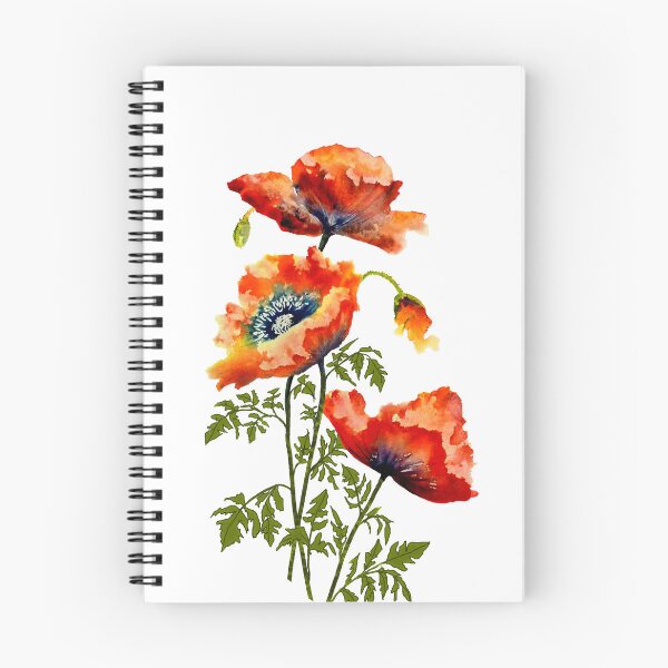 Artikelvorschau, ROTE MOHNBLUMEN AQUARELL, WILDFLUMEN-T-SHIRT FÜR DAMEN entworfen und verkauft von Danicus666.