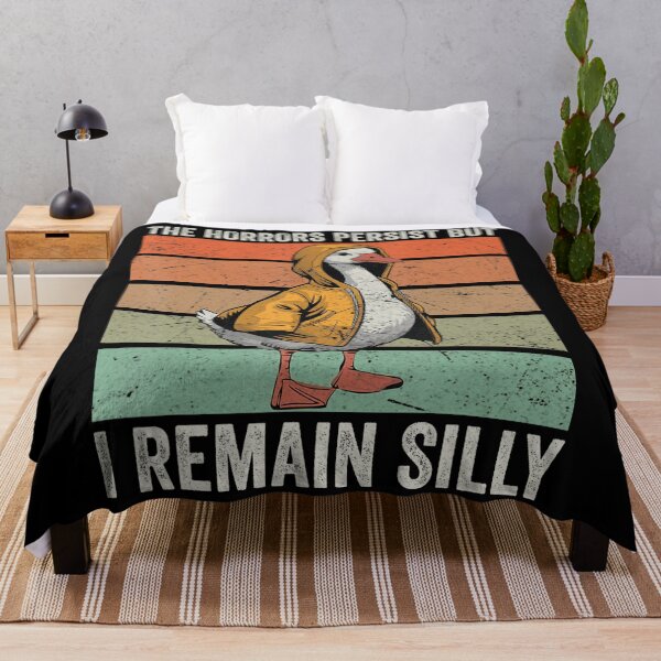 Item preview, The Horrors Persist But I Remain Silly Funny Retro Goose designed and sold by FantasyFablesC.